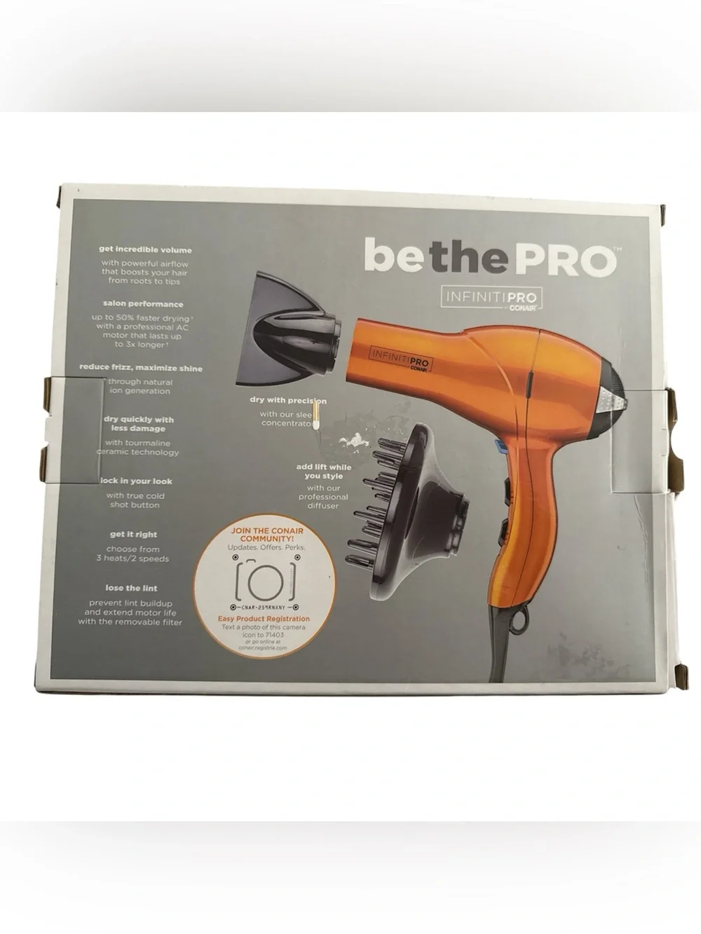 InfinitiPro by Conair 1875-Watt Salon Performance Hair Dryer
